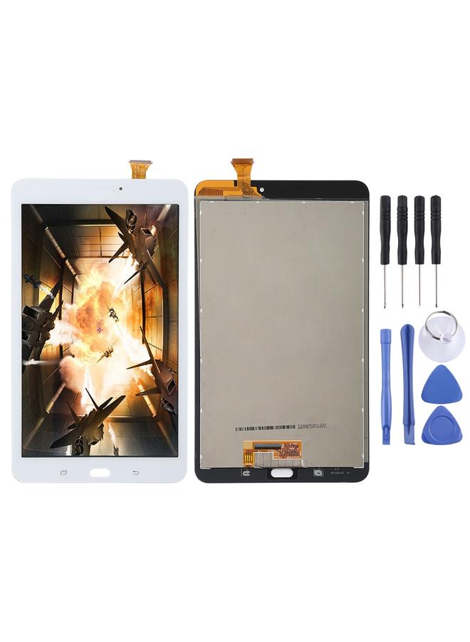 إيروريكس شاشة LCD بديلة أصلية لجهاز Samsung Galaxy Tab E 8.0 T377 إصدار واي فاي مع محول رقمي كامل التجميع باللون الأبيض - Image 1