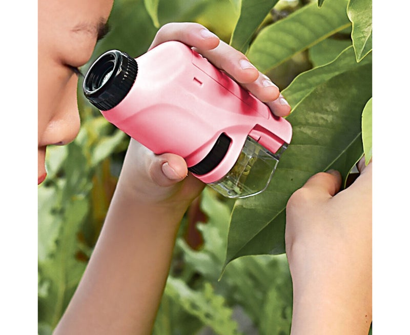 Kids Microscope: 60X 120X Magnification Portable Pocket Design - Eye-Protective Soft LED Light Handheld Magnifier for Kids On-The-Go Exploration & Educational Observation - Image 3