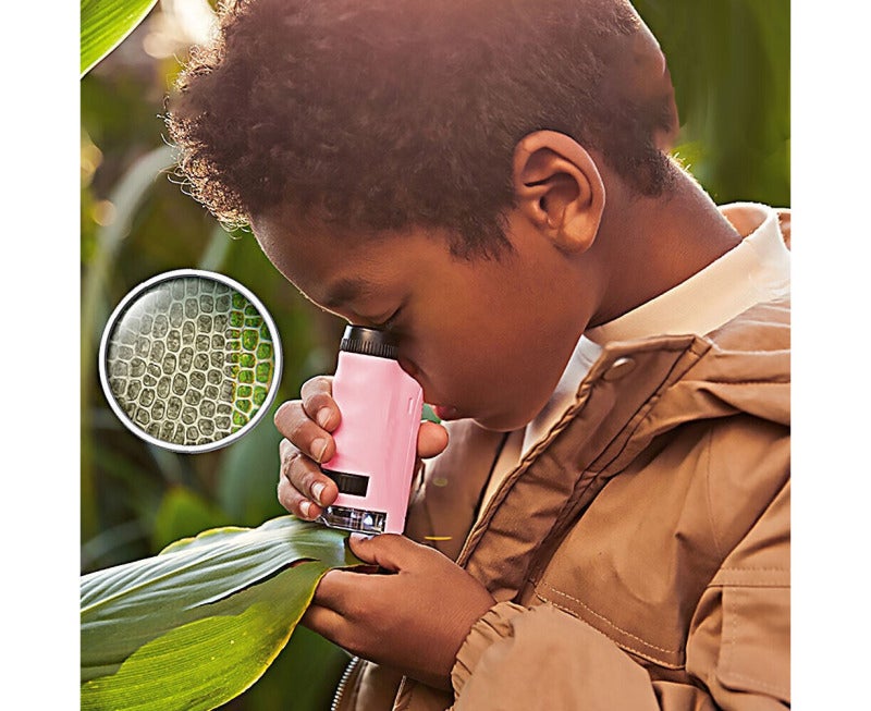 Kids Microscope: 60X 120X Magnification Portable Pocket Design - Eye-Protective Soft LED Light Handheld Magnifier for Kids On-The-Go Exploration & Educational Observation - Image 2