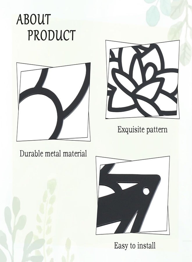 OYEFLY Cactus Metal Wall Art,Modern Metal Wall Decors Plant (3 Pcs) - Image 3