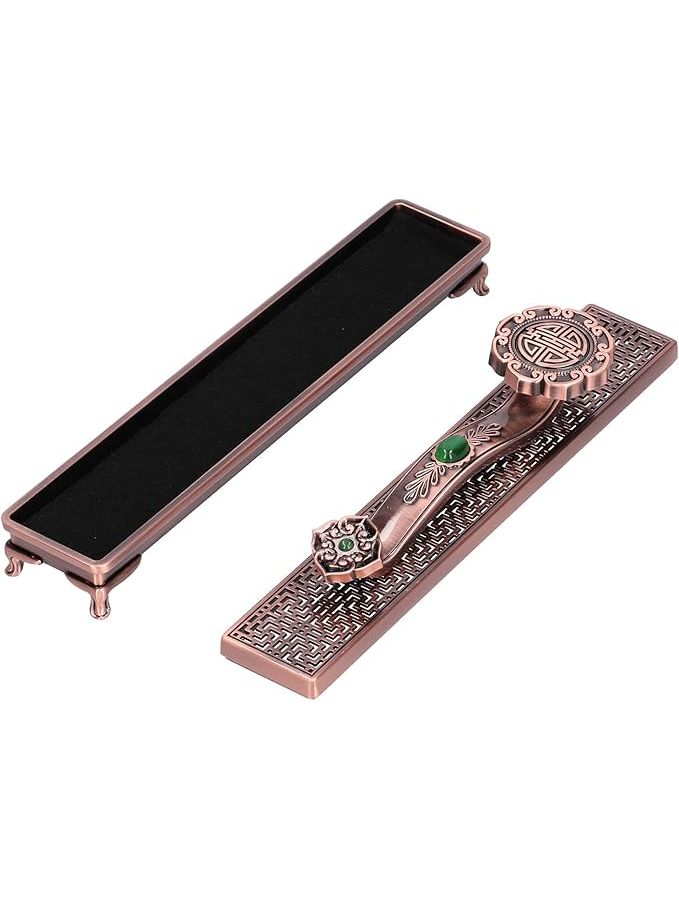 Purple Bronze Incense Holder Metal Stand Exquisite Carving Home Decoration Meditation Yoga Sticks - Image 1