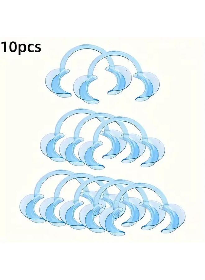 10 Blue C Shaped Mouth Openers for Cleaning Wedding Party Props - Image 1