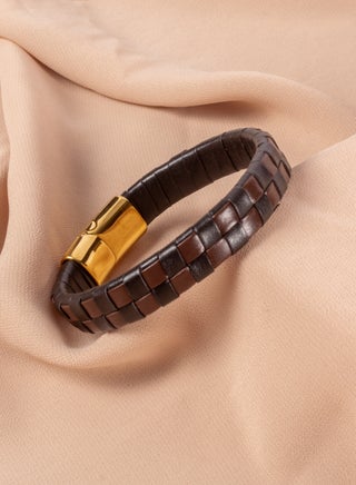 Stainless Steel & Black/Brown Leather Bracelet For Him - pzsku/Z61C39DB8F17A9E8154E9Z/45/_/1737287681/7f39974f-e38e-4484-8695-20880696c37c
