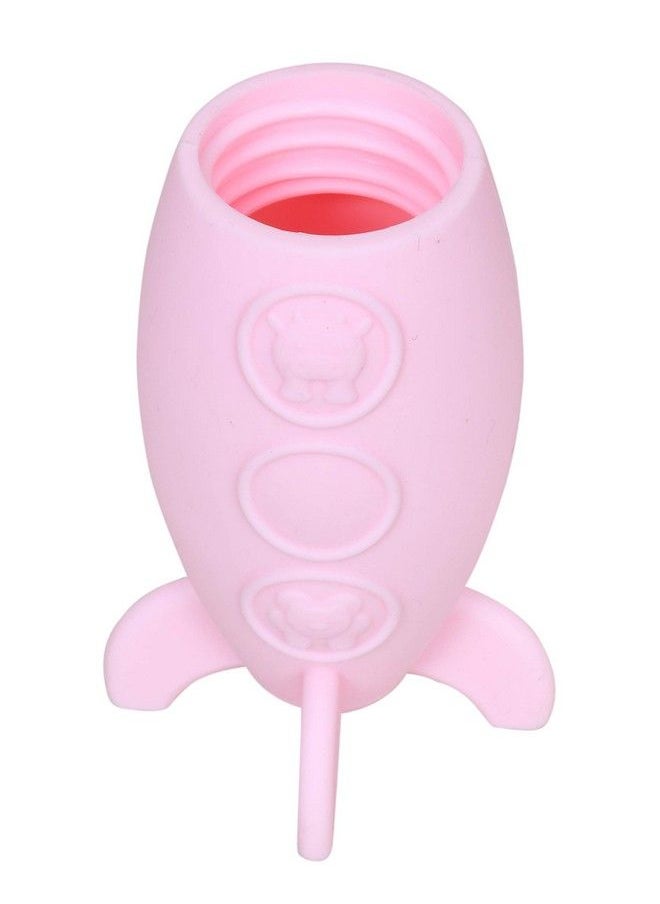 The Little Lookers Rocket Push Type Food Grade Silicone Feeding Spoon Baby Food Rice Paste Feeding Bottle Bpa Free Squeeze Spoon Feeder 90 Ml (Pink")  - Image 5