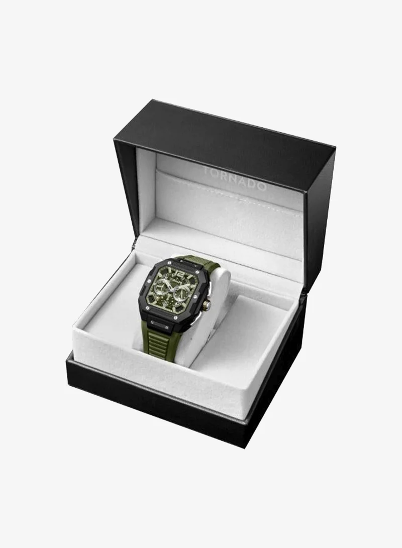 Tornado  Men's FKM strap Multi Function Watch T26101-BFHH - 44mm mm for Men | Best Price UAE
