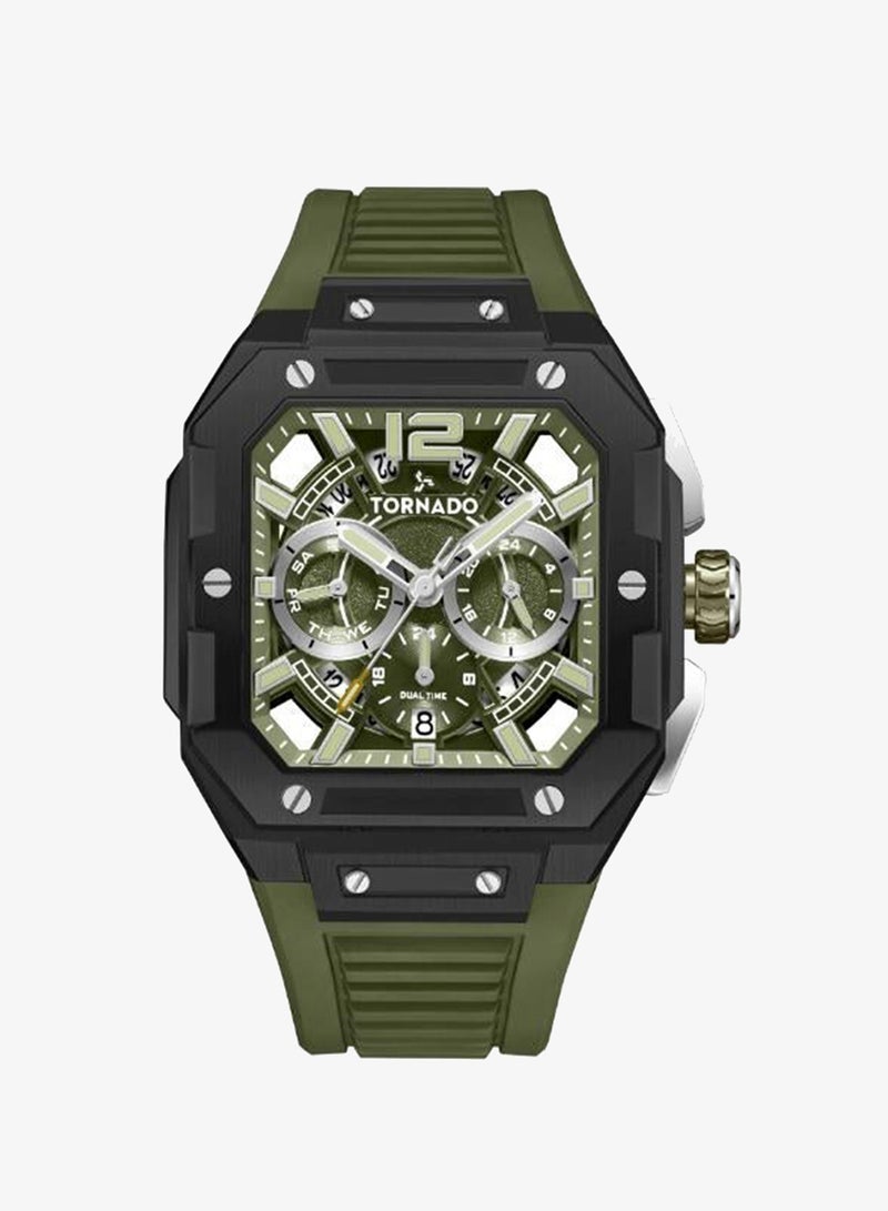 TORNADO Men's FKM strap Multi Function Watch T26101-BFHH - 44mm mm - Image 1