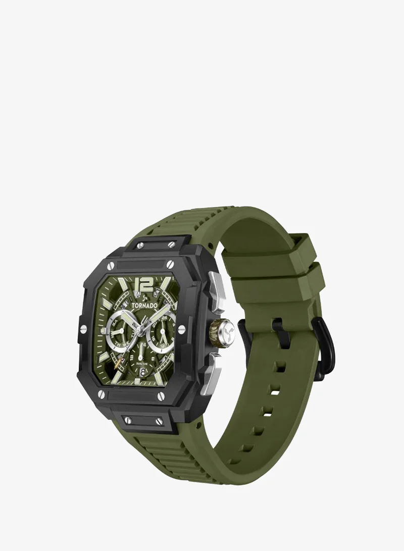 TORNADO Men's FKM strap Multi Function Watch T26101-BFHH - 44mm mm