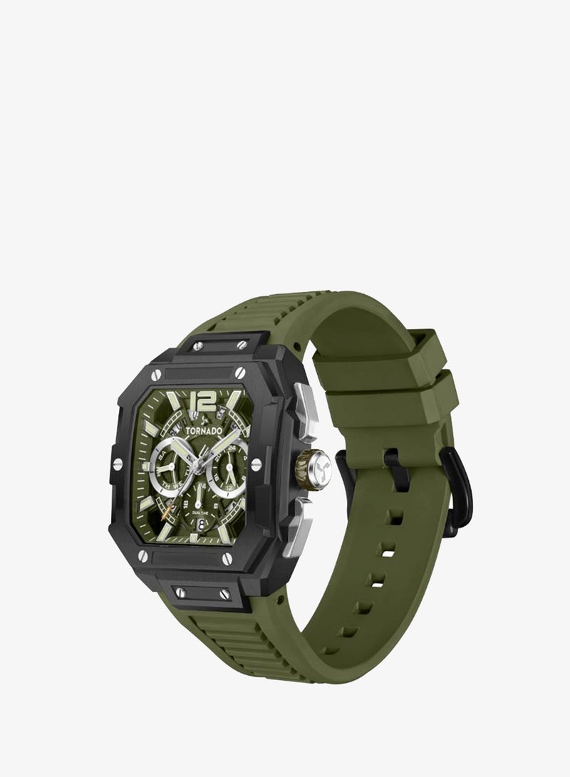 TORNADO Men's FKM strap Multi Function Watch T26101-BFHH - 44mm mm - Image 2