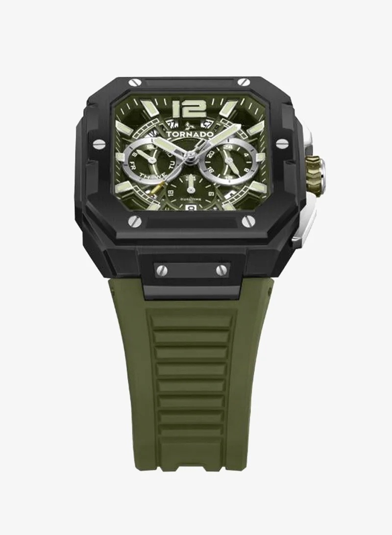 Tornado  Men's FKM strap Multi Function Watch T26101-BFHH - 44mm mm for Men | Best Price UAE