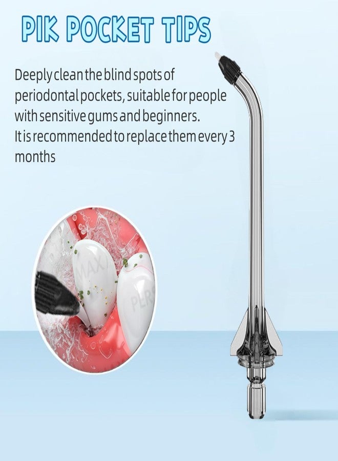 FUNSEE Replacement Head for COSLUS Water Flosser, Replacement Periodontal/Pocket Tips Oral Irrigator Jet Tip Only Compatible COSLUS C20 (F5020E, E40 (WFP14, C31 (F5023, C50, and C51 Water Flosser - Image 3