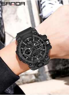 Sanda SANDA G- Style Sports Military Men's Watches Waterproof Dual Display Quartz Wristwatch For Male Clock Stopwatch  - Image 3