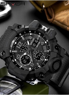 Sanda SANDA G- Style Sports Military Men's Watches Waterproof Dual Display Quartz Wristwatch For Male Clock Stopwatch  - Image 2