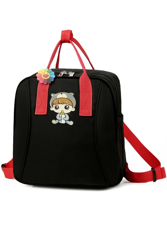 حقيبة حفاضات الأطفال العصرية لأمهات الموضة، المقاومة للماء ومقاومة للتآكل، مع عازل زجاجات الحليب