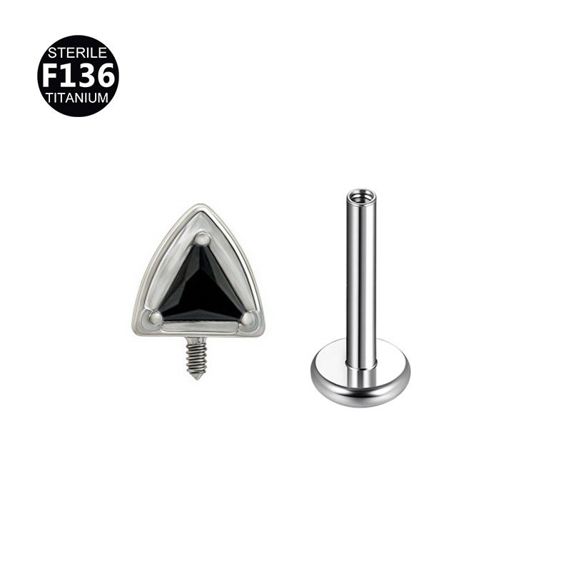 F136 Titanium Alloy Ear Bone Nail Cat Ear 0.9 Tooth Internal Thread Lip Nail Fashionable Versatile Cartilage Piercing Ear Bone Nail - Image 1