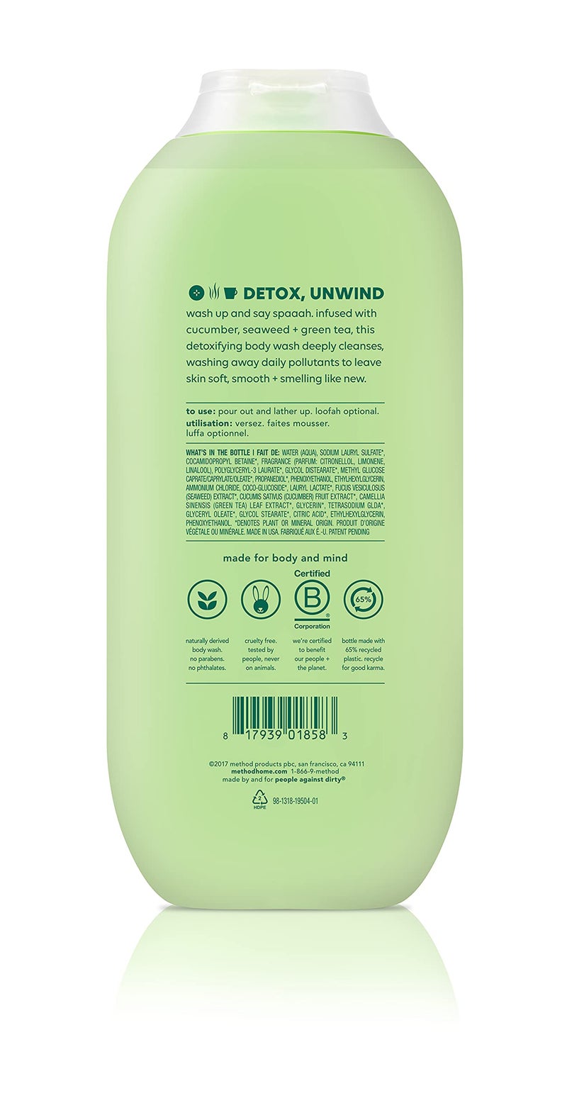 Method Body Wash, Daily Zen, Paraben and Phthalate Free, 18 oz (Pack of 1), Detoxifying - Image 2