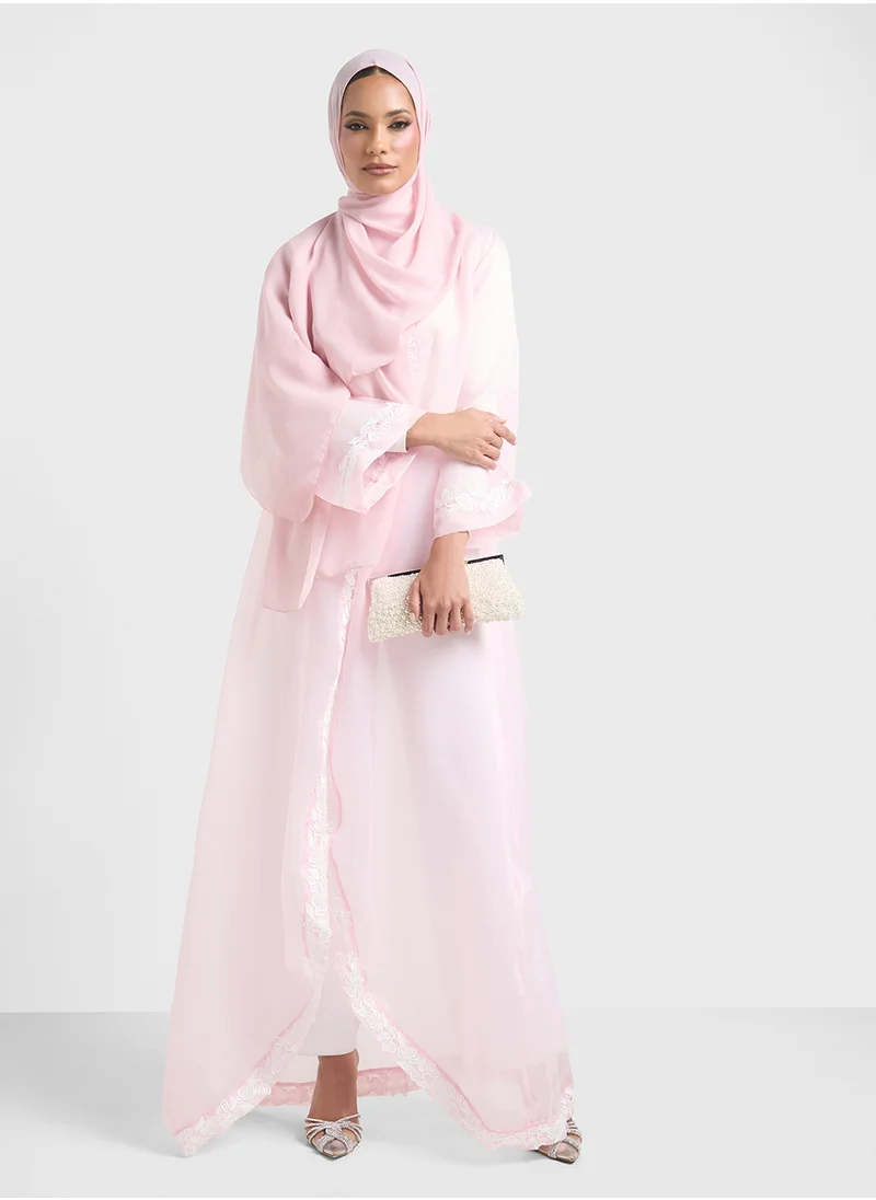 Khizana Embroidered Abaya With Sheila
