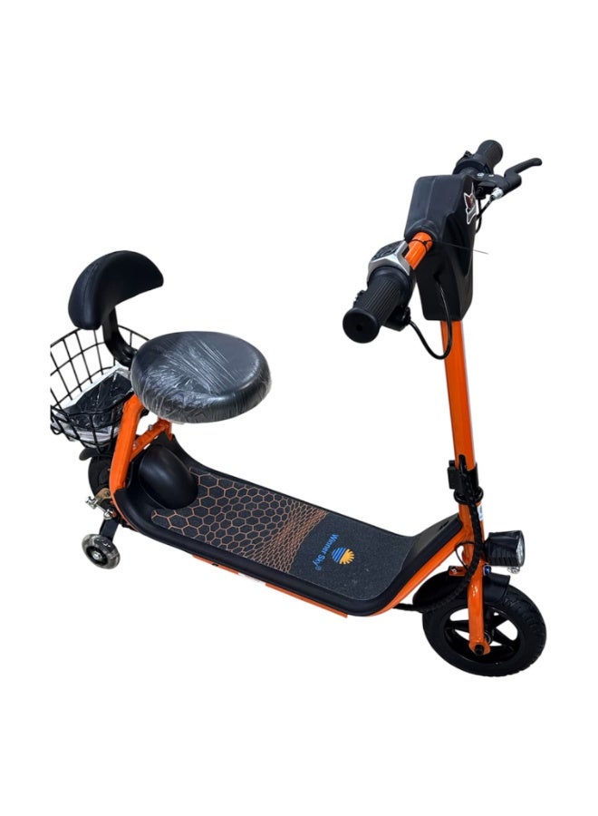 Winner Sky Mini Harley Pro Kids Electric Scooter with Seat, LED Lights, 36V 250W Motor & 13Ah Battery – Orange - Image 1