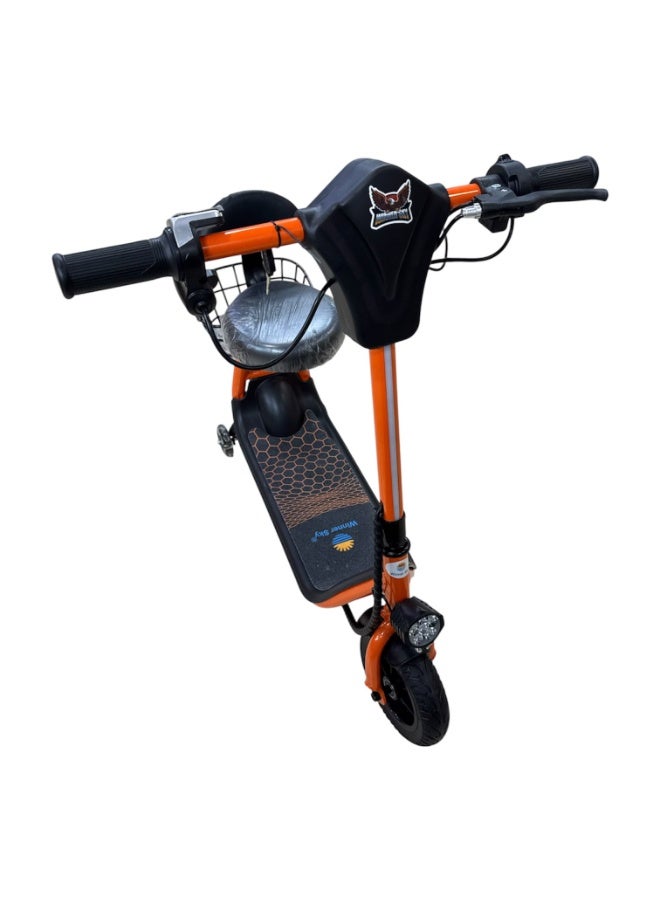 Winner Sky Mini Harley Pro Kids Electric Scooter with Seat, LED Lights, 36V 250W Motor & 13Ah Battery – Orange - Image 3
