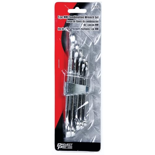 Performance Tool 1406 MM Combo Wrench Set, 5-Piece Alloy Steel Metric Sizes 8-17mm - Image 2