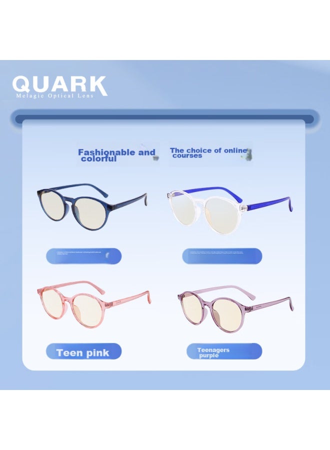 Quark Kids Anti-blue Light Gl Black Uv Protection Eye Strain Radiation Blocking Flat Lens 0504-c5 - Image 2