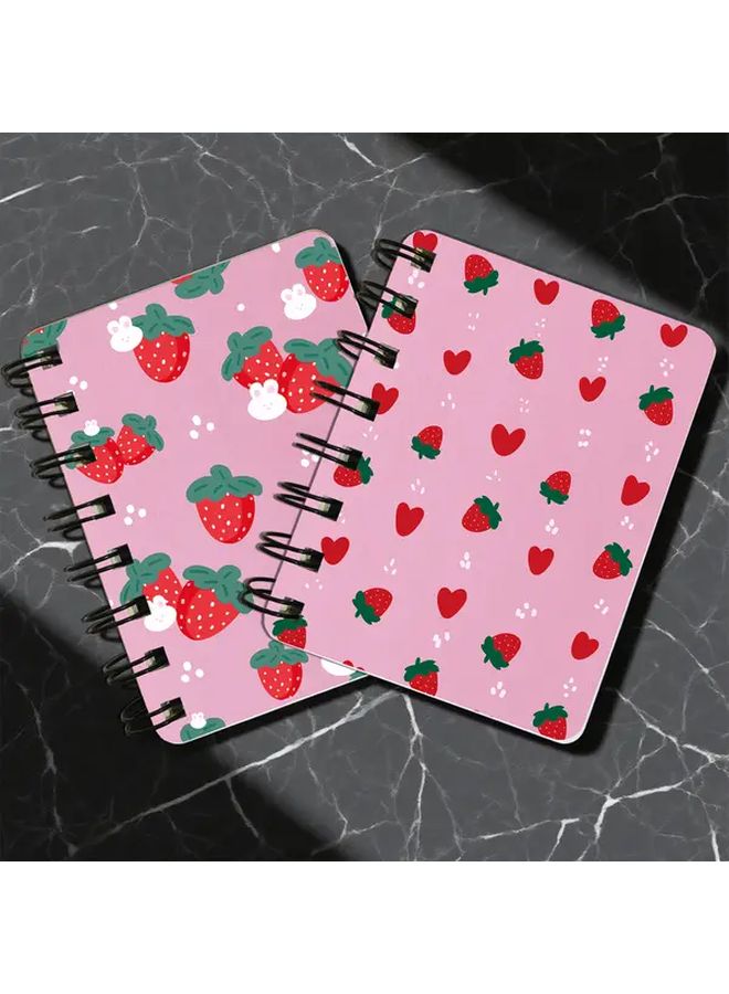 Strawberry Style 04 Mini Spiral Notebook 80 Sheets Lined Blank Paper Pocket Notepad Diary - Image 5