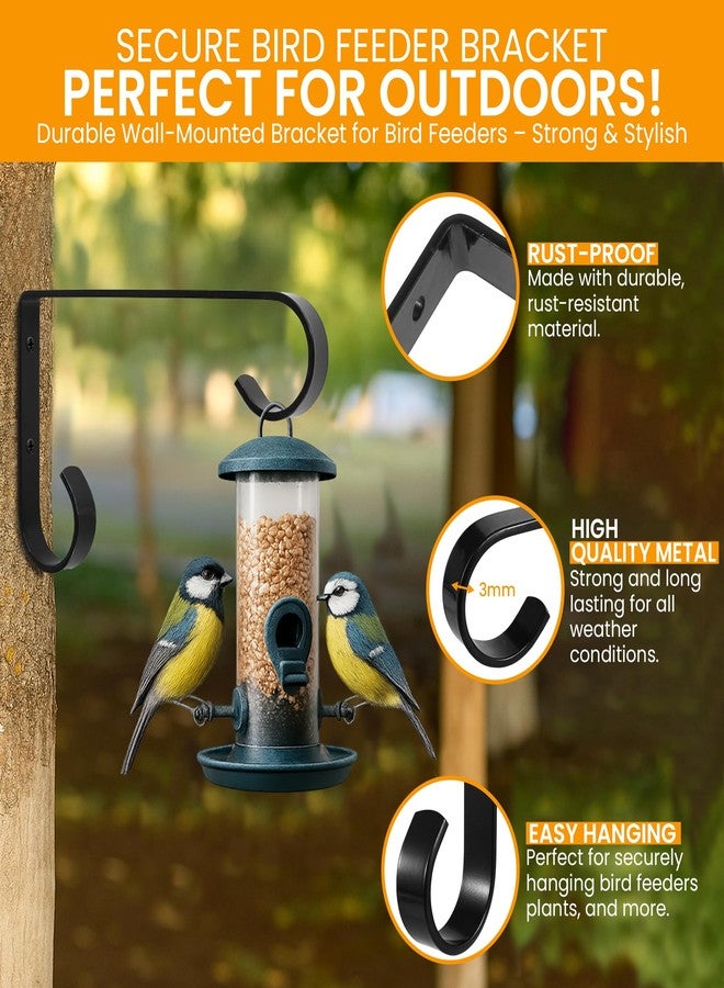 Harrier Hardware Harrier 6-Inch Metal Plant Bracket, Black, 2 Pack - Image 3