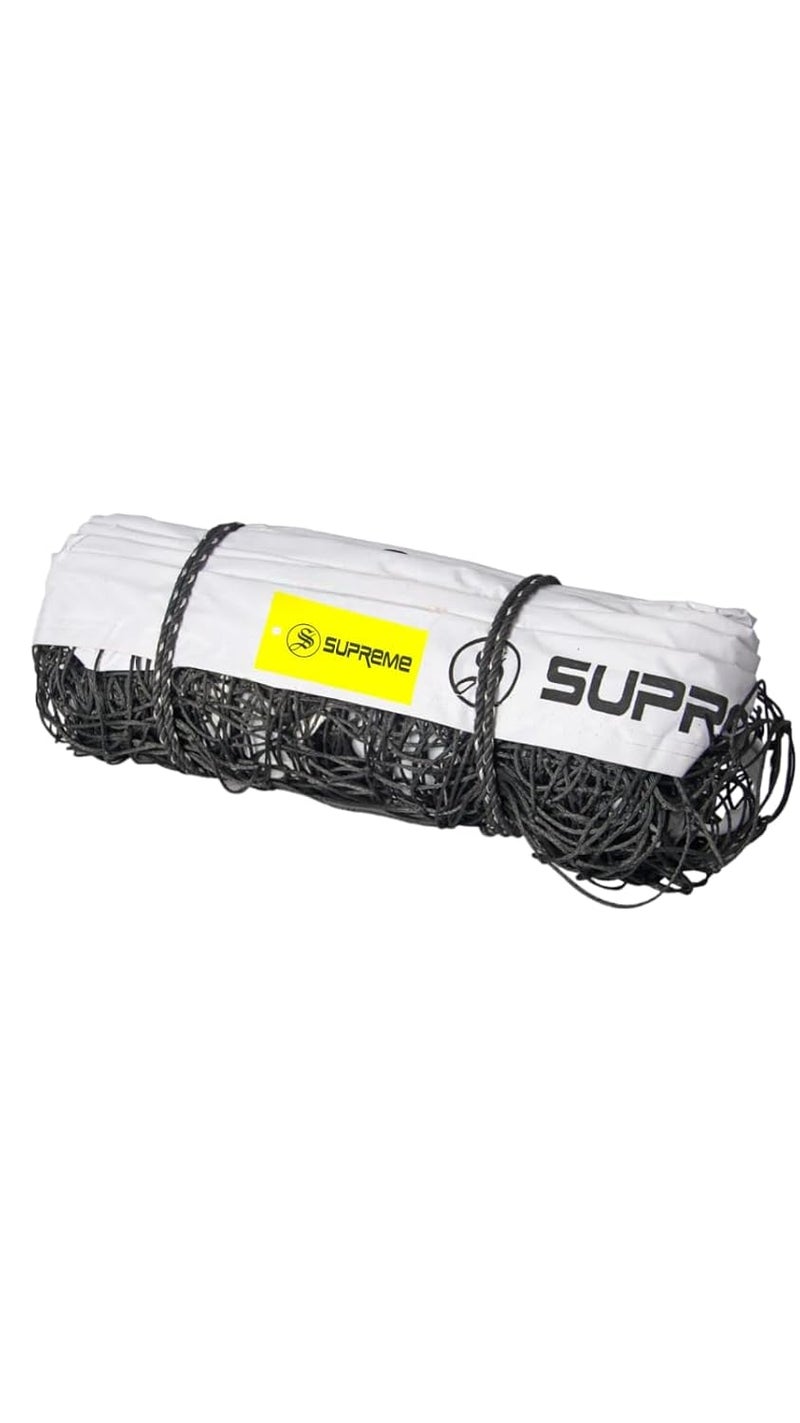 SUPREME Volleyball Net Ace 911 (4 Side Tape) Heavy Duty Machine Made Volleyball Net (Black, White). (Pack of 01) - Image 4