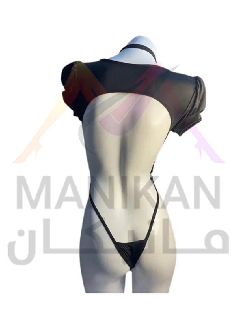 MANIKAN MANIKAN Women's lingerie suit made of soft cotton with ties at the chest and backless  - Image 4