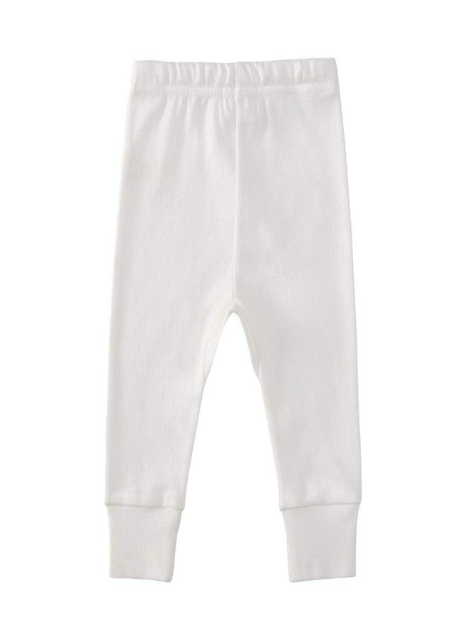 Owlivia Organic Cotton Baby Boy Girl 3-Pack Wiggle Pants Jogging Pants (3pack Off-White, 12-18Months) - Image 3