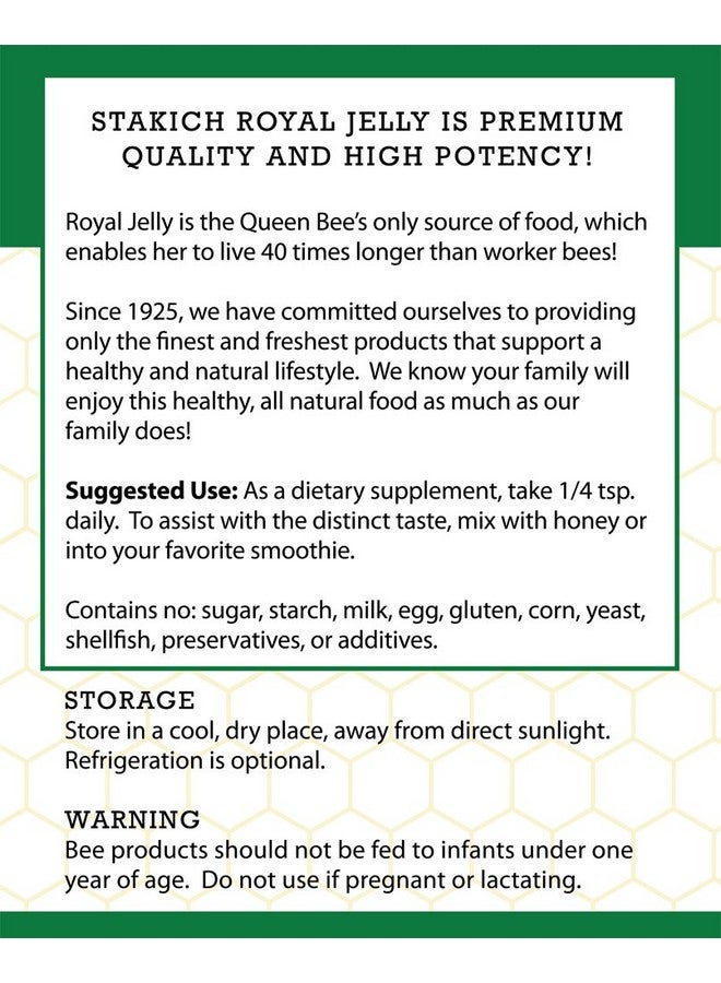 Stakich Royal Jelly Powder - 4 Ounce - 3X Concentrate - Freeze Dried, Pure, Natural - Image 3