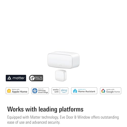 Eve Door & Window (Matter) 3 Pack – Smart Contact Sensor for Doors & Windows, Open/Closed State, Automatic Control of Accessories, Matter Over Thread, Apple Home, Alexa, Google Home, SmartThings - Image 2
