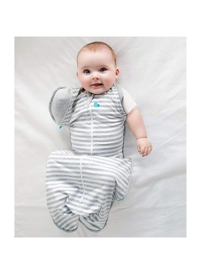 لاف تو دريم قماط Love to Dream Swaddle Up Transition Swaddle، أجنحة قابلة للفك حاصلة على براءة اختراع، تساعد الطفل بلطف على الانتقال من التقميط إلى الحرية من الذراعين عند إظهار علامات التدحرج، 1.0 TOG، 13-19 رطلاً، رمادي - Image 2