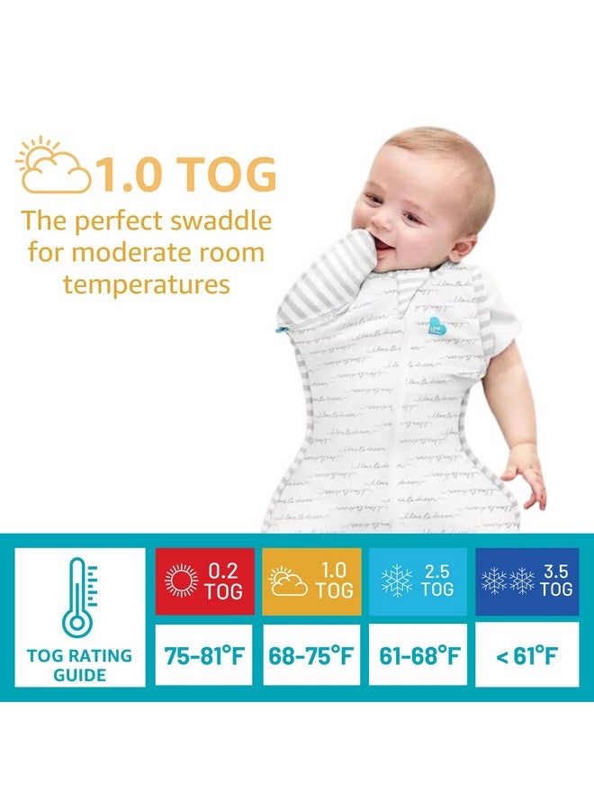 لاف تو دريم قماط Love to Dream Swaddle Up Transition Swaddle، أجنحة قابلة للفك حاصلة على براءة اختراع، تساعد الطفل بلطف على الانتقال من التقميط إلى الحرية من الذراعين عند إظهار علامات التدحرج، 1.0 TOG، 13-19 رطلاً، رمادي - Image 4