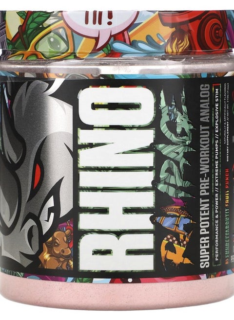 Rhino Rampage Super Potent PreWorkout Analog Fuhgettaboutit Fruit Punch 7.4 oz (210 g)