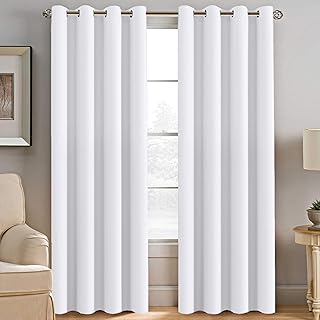 H.VERSAILTEX H.VERSAILTEX White Curtain 84 inches Long for Living Room Thermal Insulated Window Treatment Panel/Drape for Dining - Image 1
