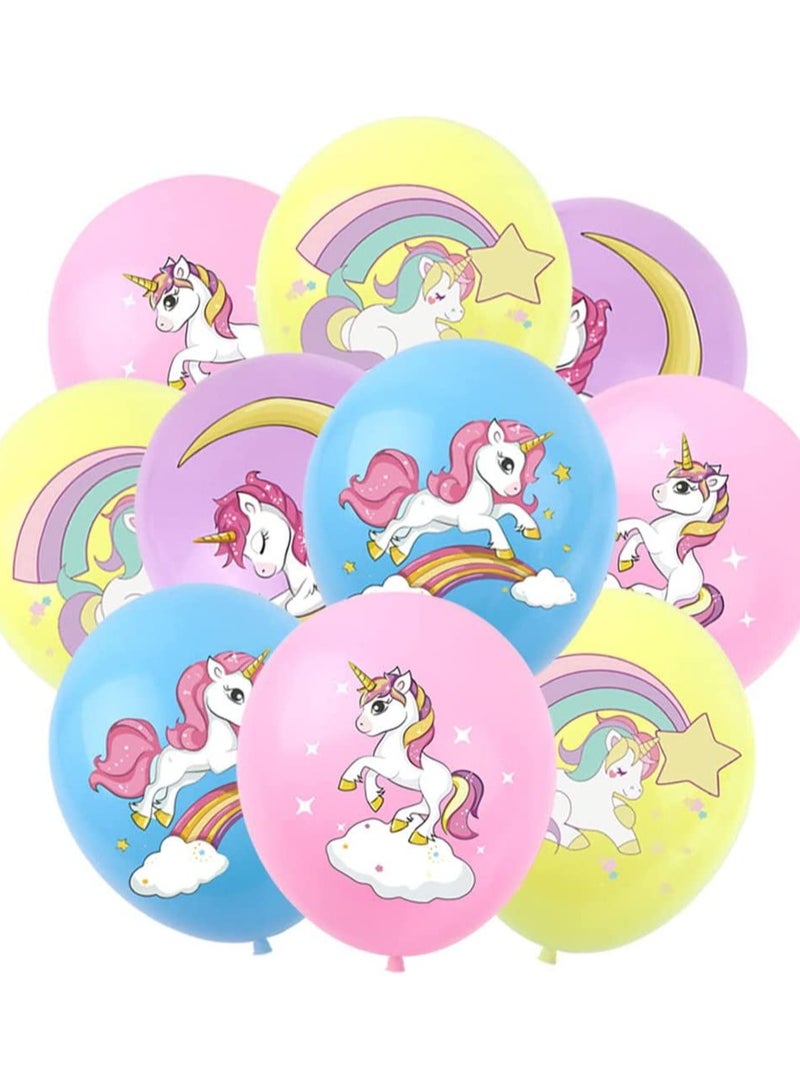 SOLARAE Unicorn Birthday Decorations Happy Party Balloons Banner Supplies Large Decor For Boys Men Kids Baby Shower - Image 4
