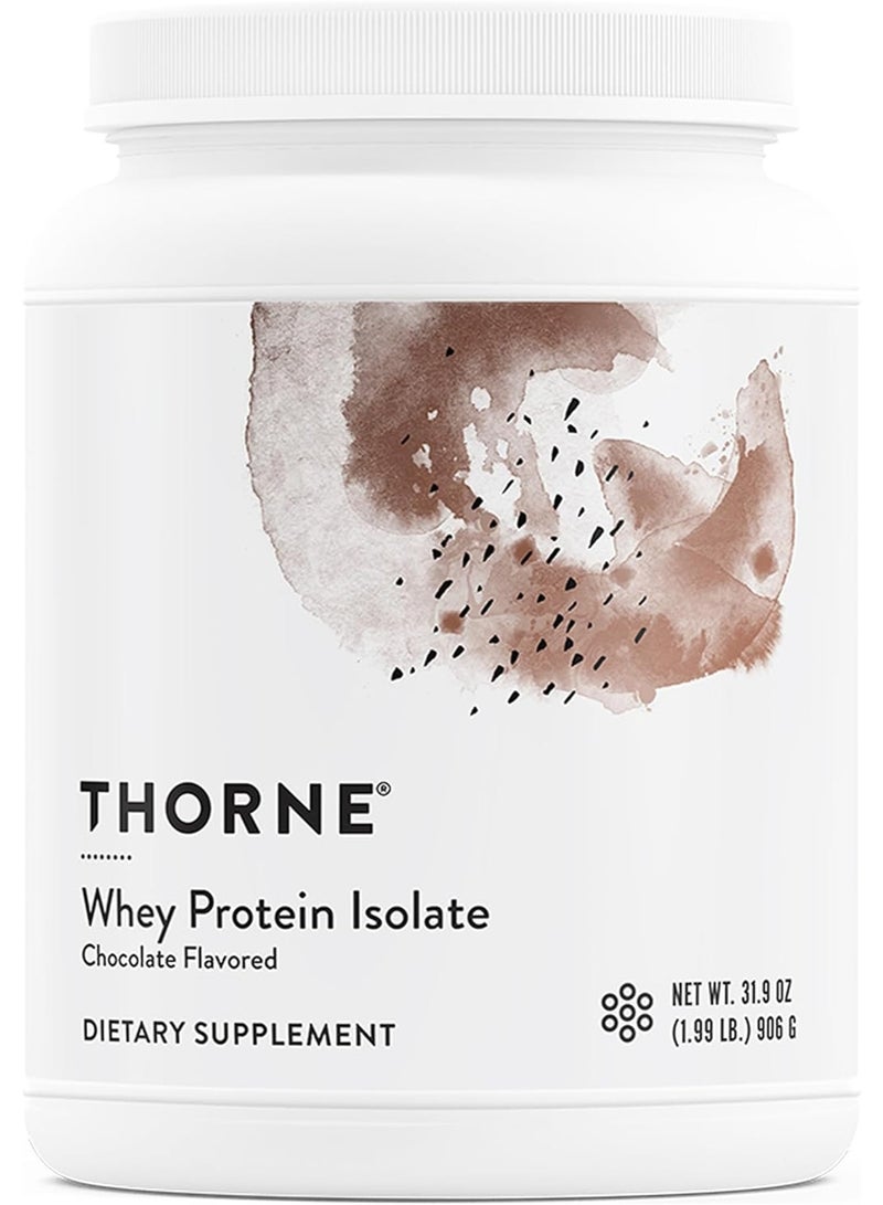 Thorne Whey Protein Isolate Chocolate Flavored 31.9 Oz (1.99 LB)  906 G Dietary Supplement - Image 1