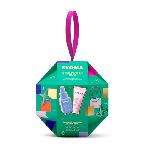 BYOMA Star Power Duo 2Piece Travel Kit Hydrating Face Serum 15mL Moisturizing Gel Cream 15mL for Skin Barrier Repair Travel Size Essentials for Women Men - Image 1