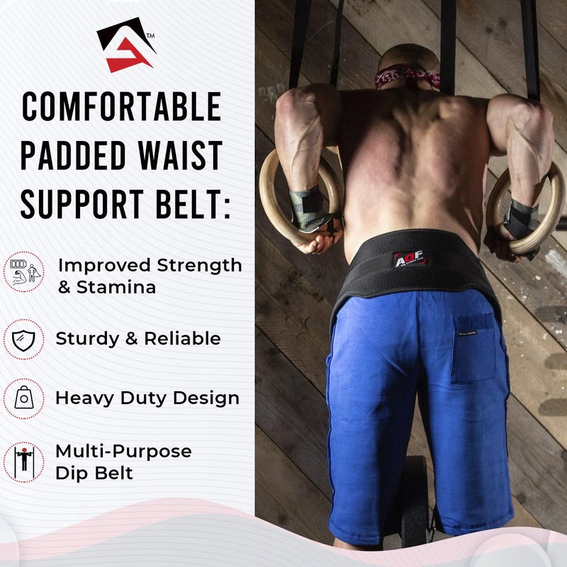 AQF Dip Belt for Weightlifting - Weight Belt with 36" Heavy Duty Steel Chain - Neoprene Padded Back Support Gym Lifting Belt for Powerlifting, Bodybuilding, Squat, Fitness & Pull up Training - Image 5