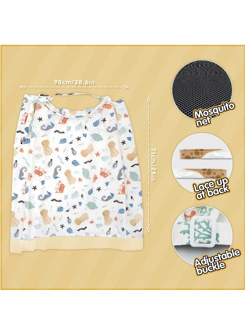 Nursing Cover, Cotton Feeding Cover with Adjustable Strap, Soft Boned Nursing Apron, Breathable Lightweight Privacy Feeding Scarf  - Image 3