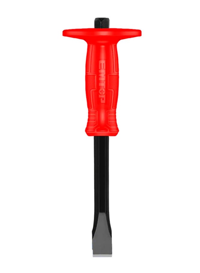EMTOP 12" (300mm) Wide Demolition Hand Chisel with Rubber Grip, Designed for Heavy Duty Demolition, Cutting and Carving Work. - Image 1