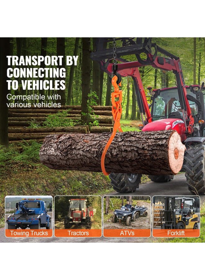 VEVOR , 18 inch 2 Claw, Heavy Duty Rotating Steel Lumber Skidding Tongs, 772 lbs/350 kg Loading Capacity Log Lifting, Handling, Dragging & Carrying Tool, Orange - Image 5