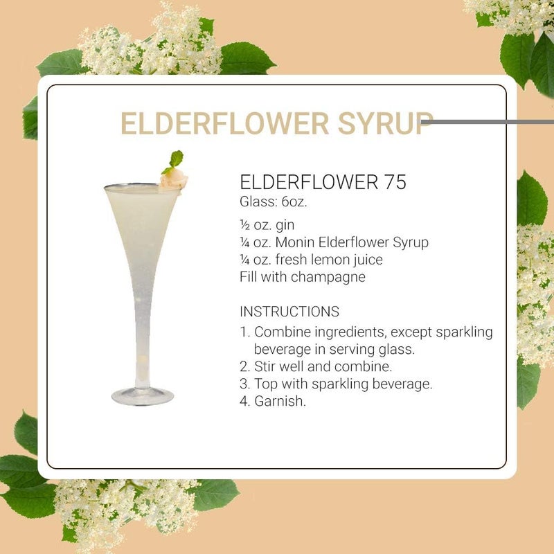 Monin Gourmet Flavorings Floral Collection - 5 Bottles of Natural Syrups for Cocktails, Lemonades, Teas, and Sodas (50 ml Each) - Image 5