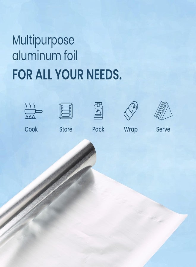 Origami Silver Aluminium Foil 72m with 11 Micron for Thickness | Keeps Warm and Hygienic | Ideal for Storing, Wrapping, and Serving - 725g - Image 2