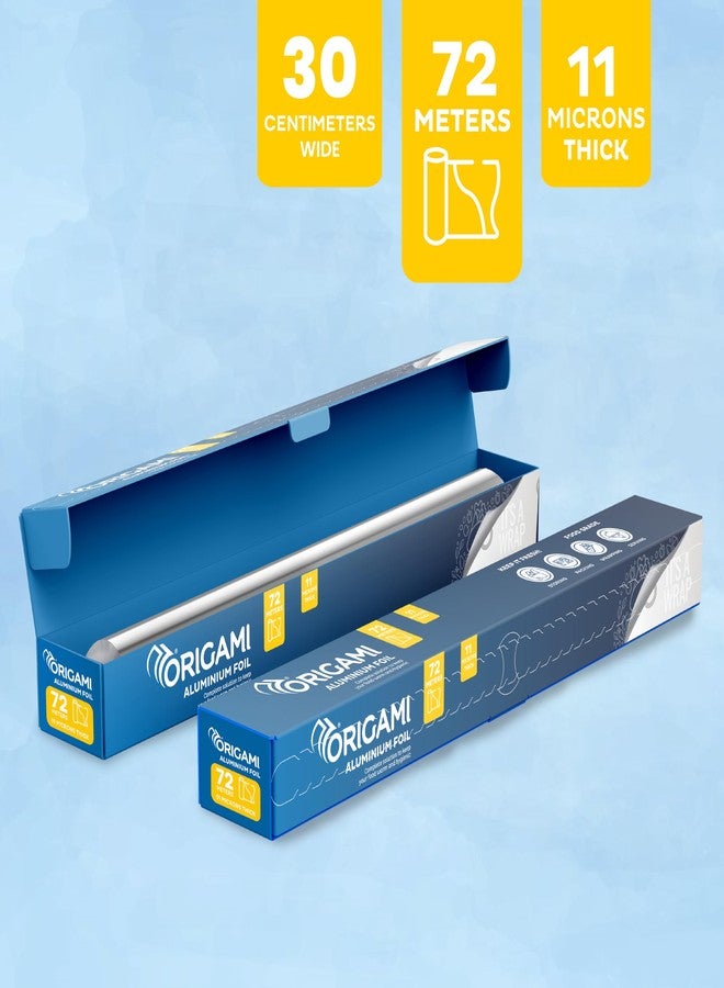Origami Silver Aluminium Foil 72m with 11 Micron for Thickness | Keeps Warm and Hygienic | Ideal for Storing, Wrapping, and Serving - 725g - Image 5