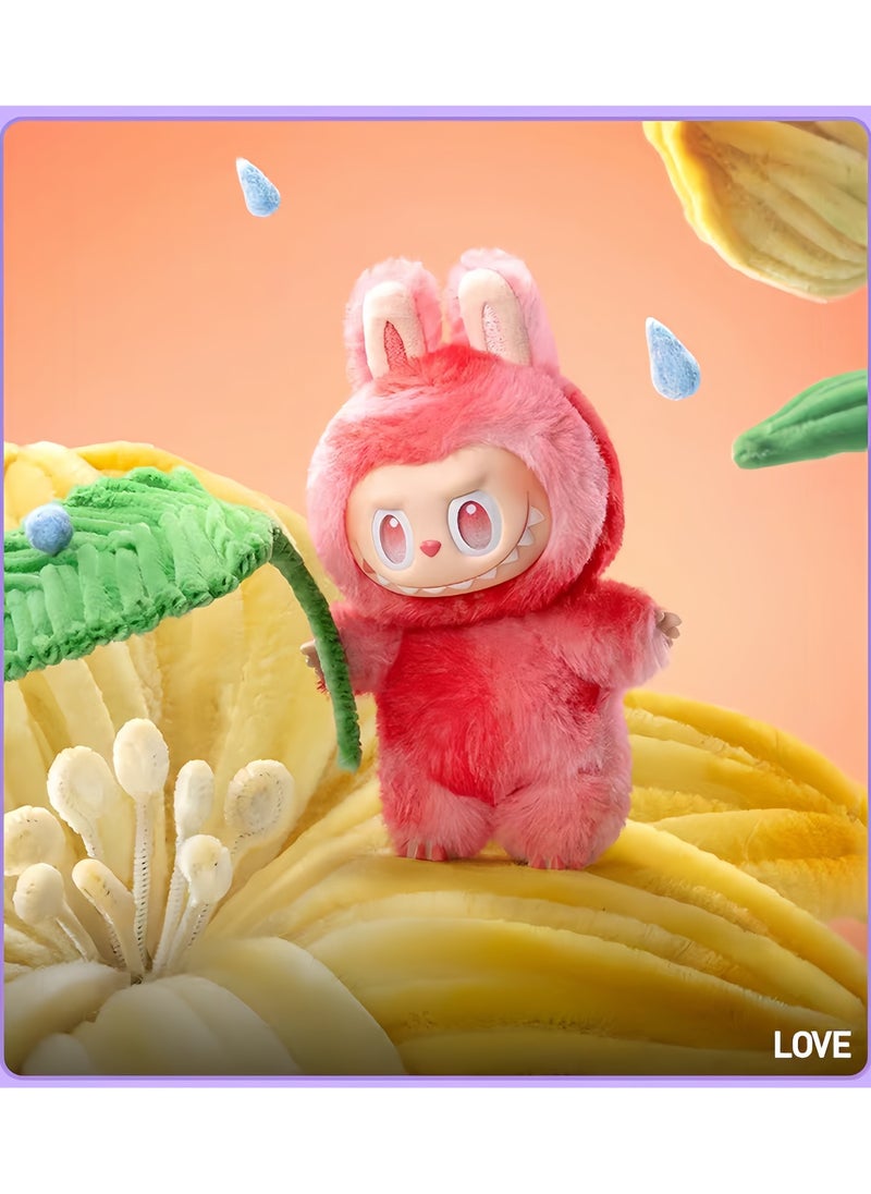Doll Pendant Labubu 3rd Generation Macaron Vinyl Plush Doll 17cm, Red - Love