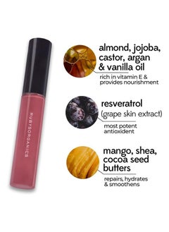 Ruby's Organics Lip Gloss For Women, Malibu, 6.5 ML  - Image 2