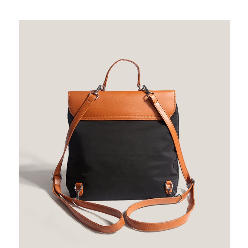 Portable Stitching Kelly Bag Fashion Contrast Color Schoolbag Female Student Class Backpack Travel Backpack Shoulder Messenger Bag - Image 5