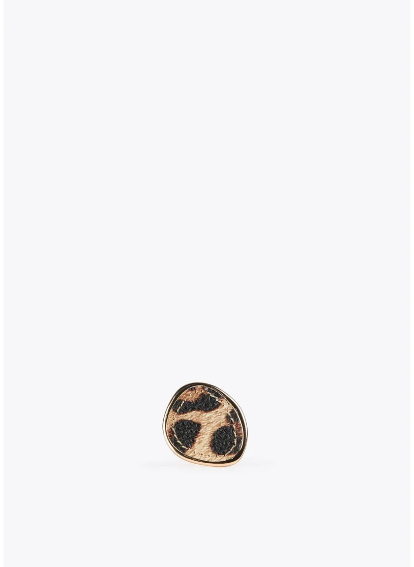 Lola Casademunt Gold Ring With Faux Leather