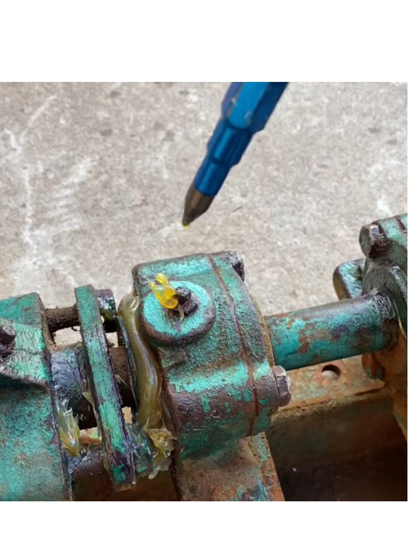 جيرزون طقم مسدس شحم كهربائي، مسدس شحم يعمل بالبطارية بقوة 12000 رطل/بوصة مربعة، مسدس شحم لاسلكي مع بطاريتين وشاحن - اللون أزرق - Image 5